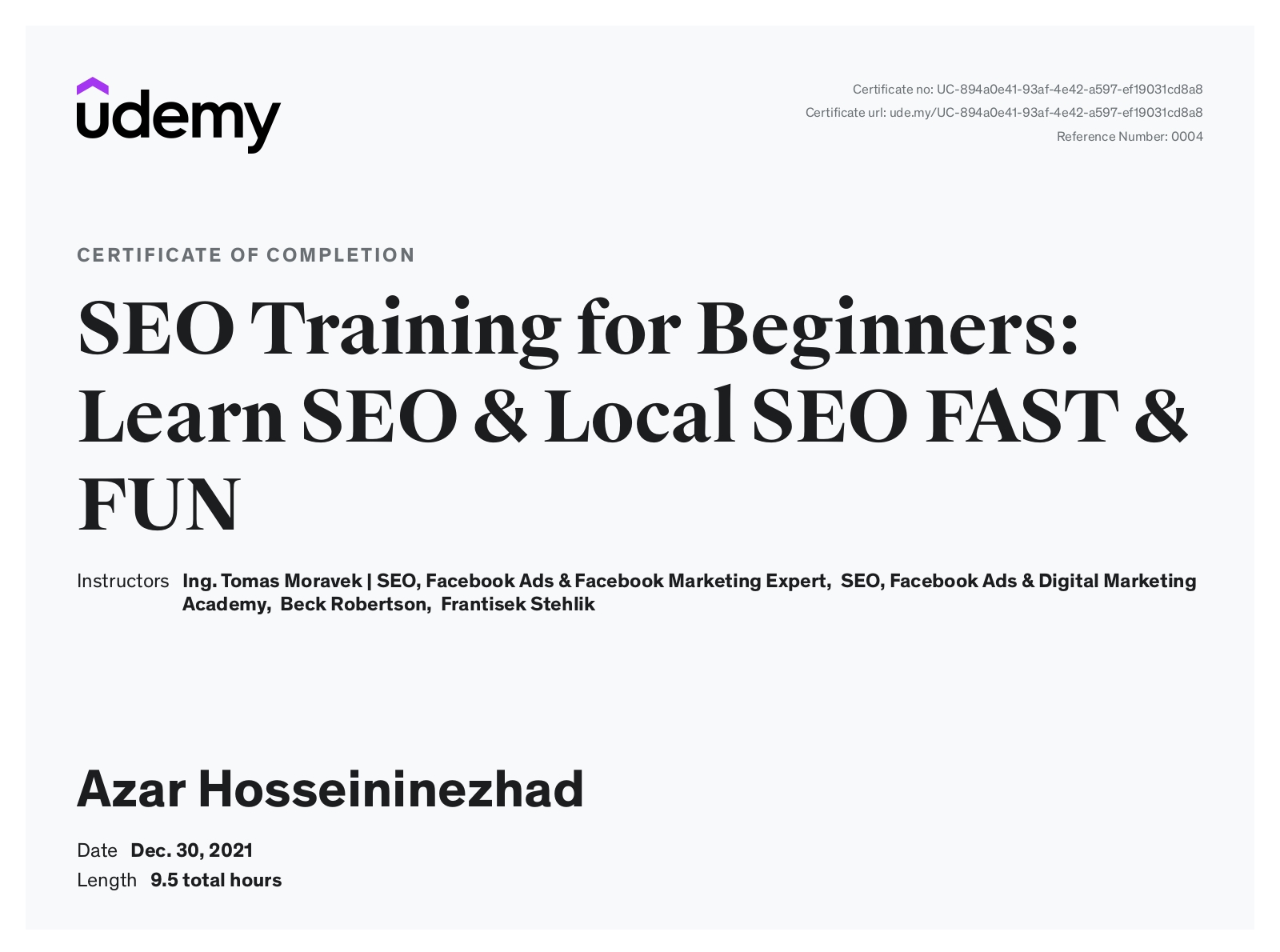 SEO Training for Beginners: Learn SEO & Local SEO FAST & FUN 2022-Udemy